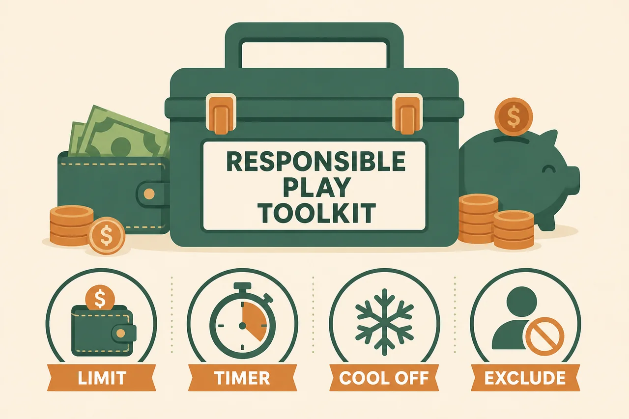 Responsible-play toolkit shown as sports betting money management tools
